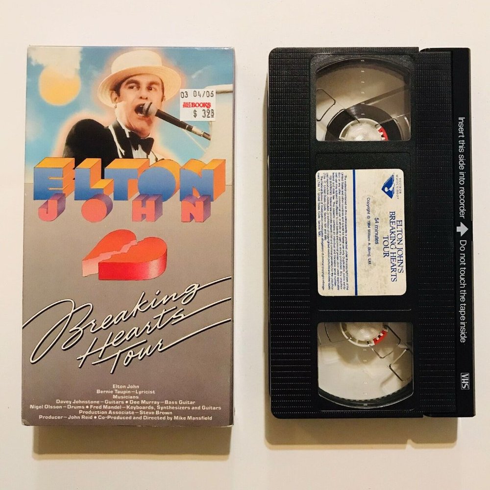 Elton John Breaking Hearts Tour 80's VHS